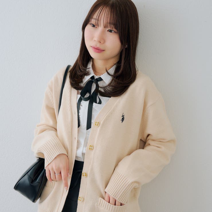 【U.S. POLO ASSN. ×RMAF】スクールカーディガン | RMAF　NICE CLAUP / OLIVE des OLIVE | 詳細画像11 