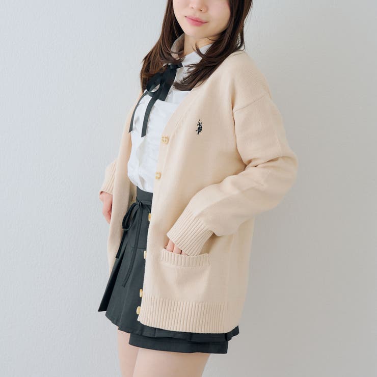 【U.S. POLO ASSN. ×RMAF】スクールカーディガン | RMAF　NICE CLAUP / OLIVE des OLIVE | 詳細画像14 