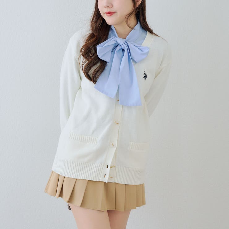 【U.S. POLO ASSN. ×RMAF】スクールカーディガン | RMAF　NICE CLAUP / OLIVE des OLIVE | 詳細画像3 