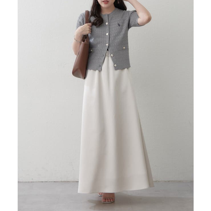 【U.S. POLO ASSN. ×RMAF】半袖ケーブルカーディガン | RMAF　NICE CLAUP / OLIVE des OLIVE | 詳細画像7 