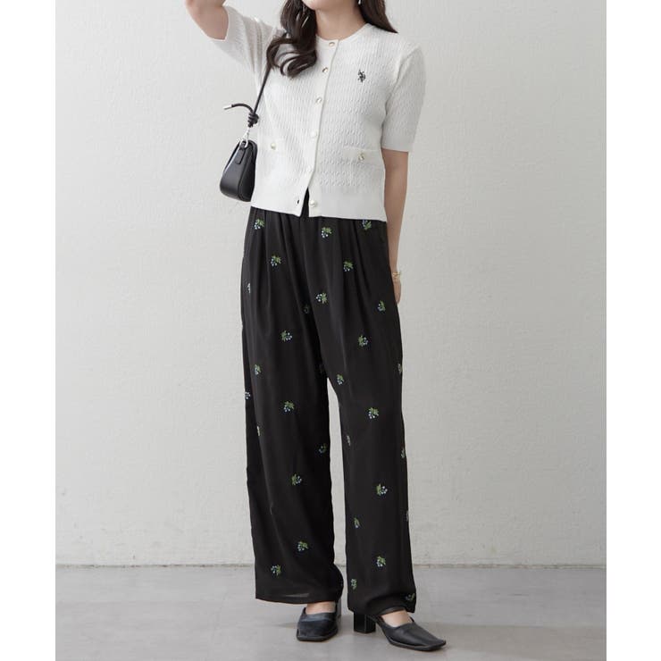 【U.S. POLO ASSN. ×RMAF】半袖ケーブルカーディガン | RMAF　NICE CLAUP / OLIVE des OLIVE | 詳細画像14 