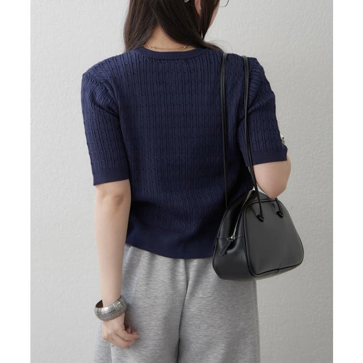【U.S. POLO ASSN. ×RMAF】半袖ケーブルカーディガン | RMAF　NICE CLAUP / OLIVE des OLIVE | 詳細画像27 