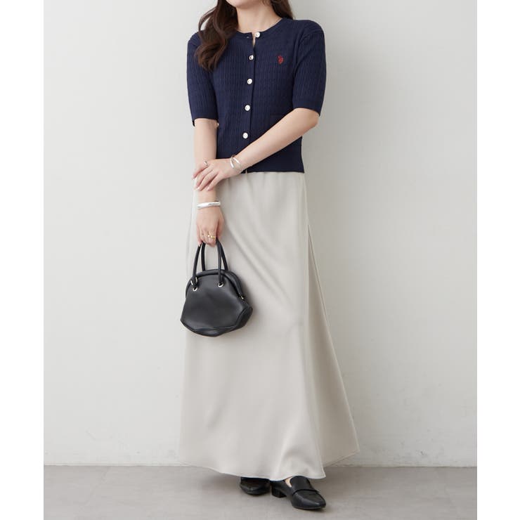 【U.S. POLO ASSN. ×RMAF】半袖ケーブルカーディガン | RMAF　NICE CLAUP / OLIVE des OLIVE | 詳細画像35 