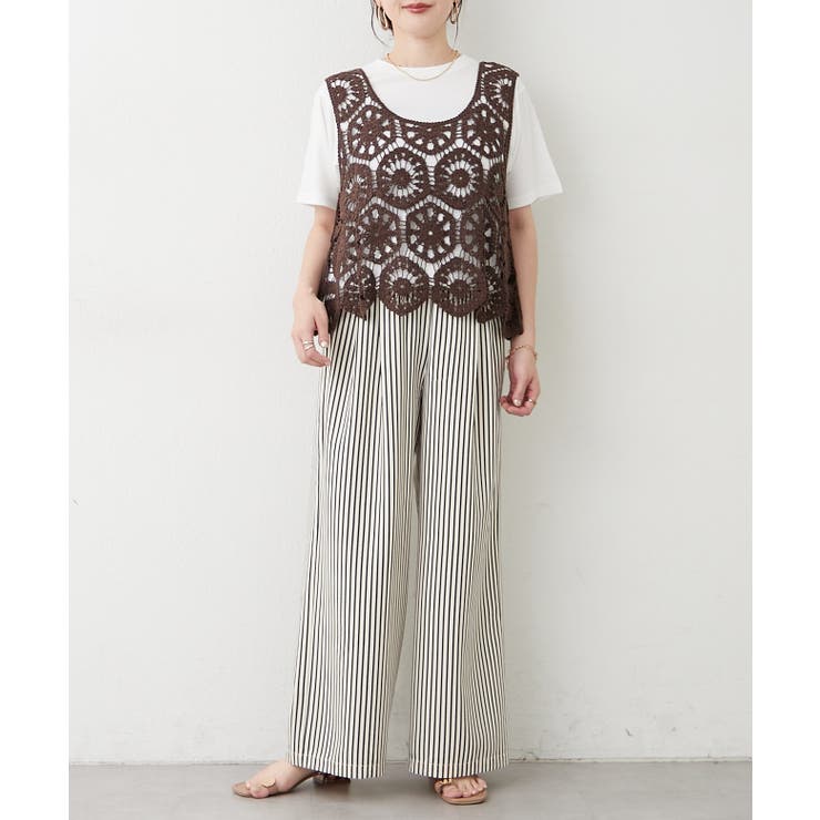 【セットアイテム】かぎ針ベスト＋Tシャツ | RMAF　NICE CLAUP / OLIVE des OLIVE | 詳細画像32 