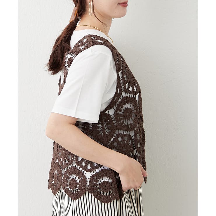 【セットアイテム】かぎ針ベスト＋Tシャツ | RMAF　NICE CLAUP / OLIVE des OLIVE | 詳細画像29 