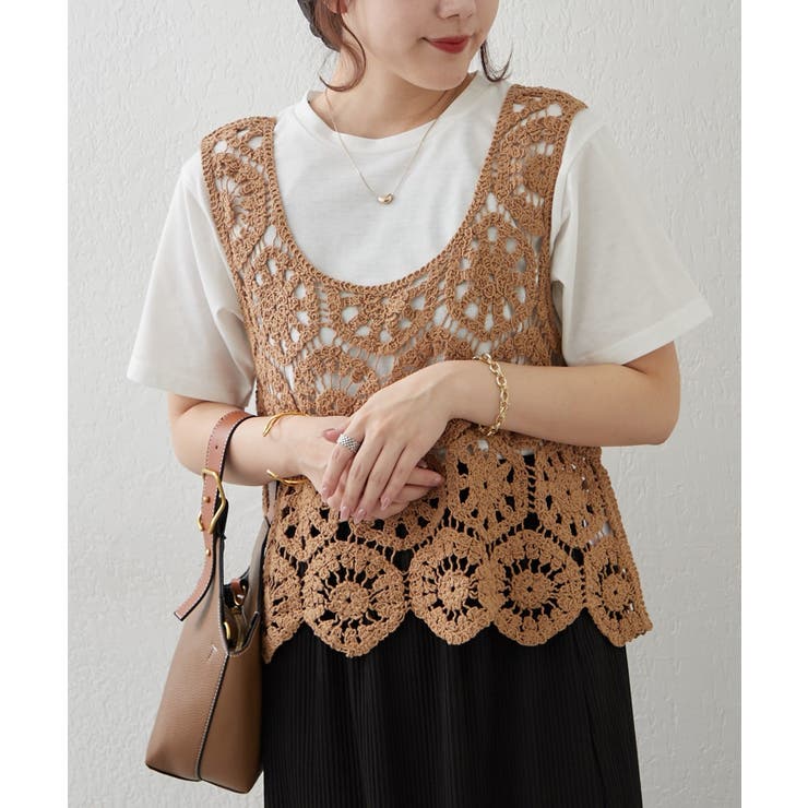 【セットアイテム】かぎ針ベスト＋Tシャツ | RMAF　NICE CLAUP / OLIVE des OLIVE | 詳細画像19 