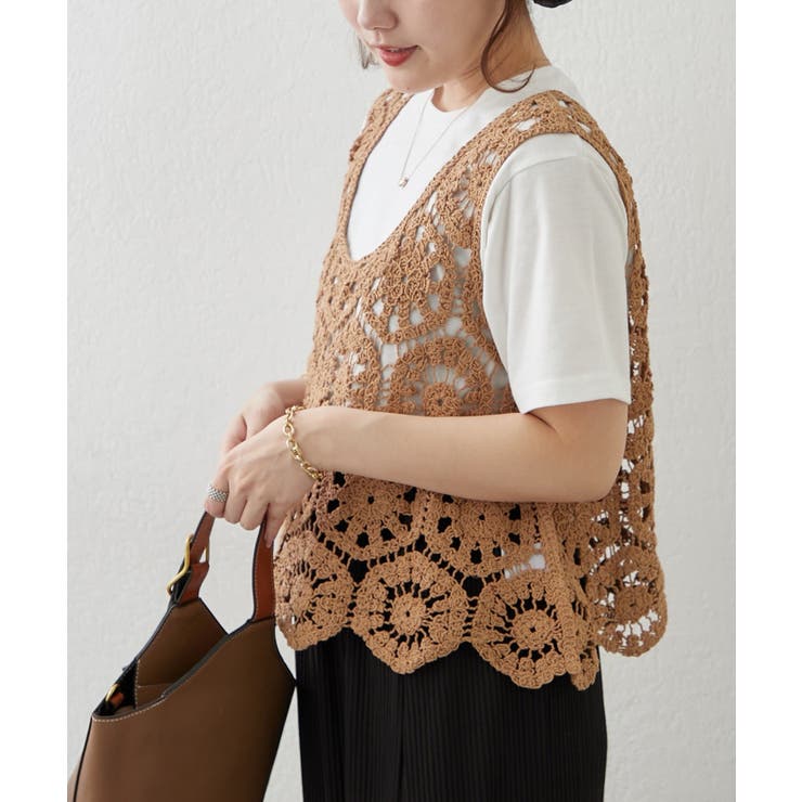 【セットアイテム】かぎ針ベスト＋Tシャツ | RMAF　NICE CLAUP / OLIVE des OLIVE | 詳細画像21 