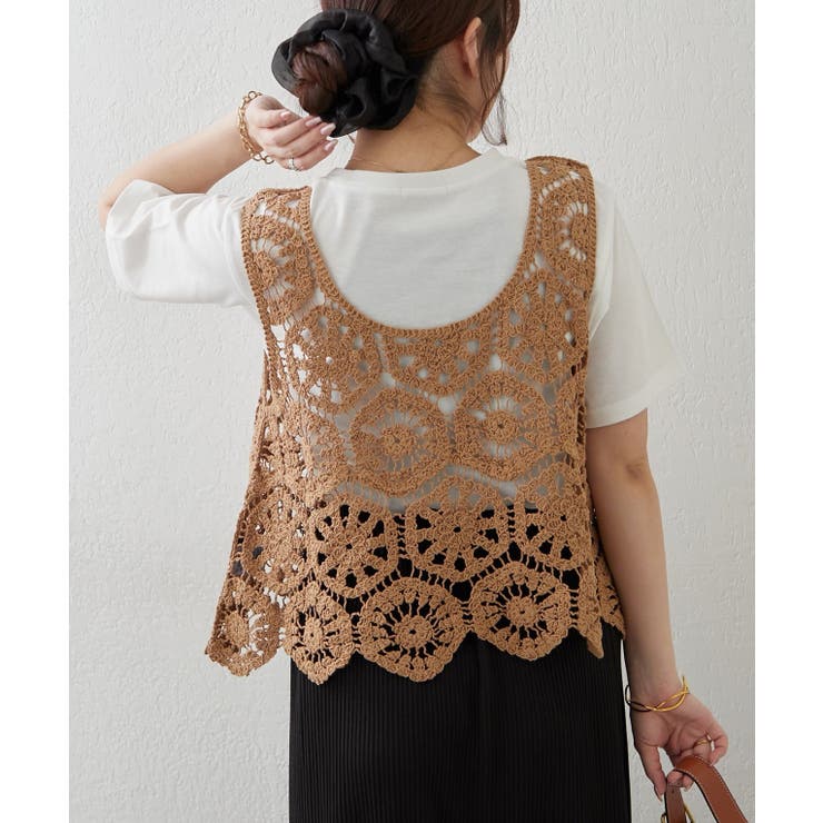 【セットアイテム】かぎ針ベスト＋Tシャツ | RMAF　NICE CLAUP / OLIVE des OLIVE | 詳細画像22 