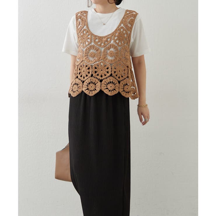 【セットアイテム】かぎ針ベスト＋Tシャツ | RMAF　NICE CLAUP / OLIVE des OLIVE | 詳細画像23 