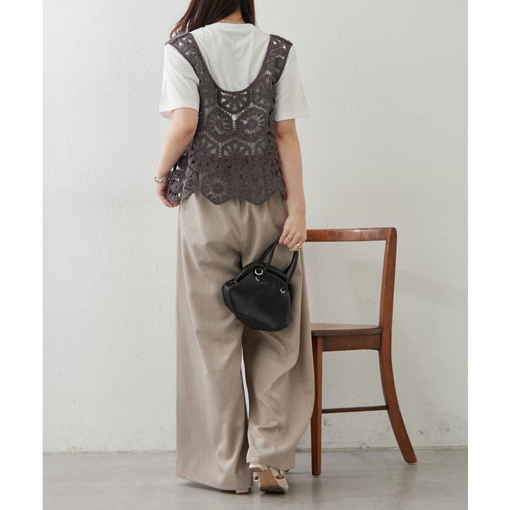【セットアイテム】かぎ針ベスト＋Tシャツ | RMAF　NICE CLAUP / OLIVE des OLIVE | 詳細画像6 