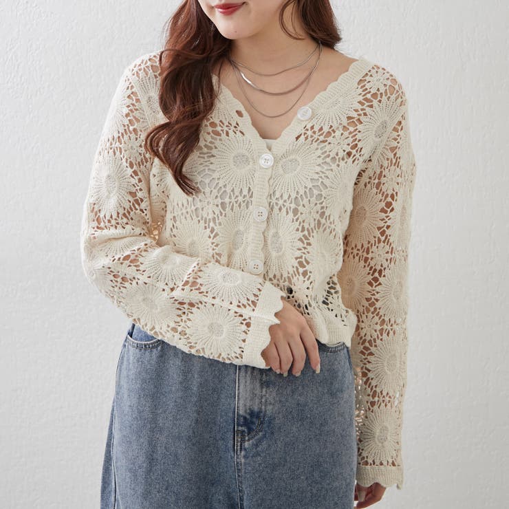 かぎ針Vカーディガン | RMAF　NICE CLAUP / OLIVE des OLIVE | 詳細画像3 