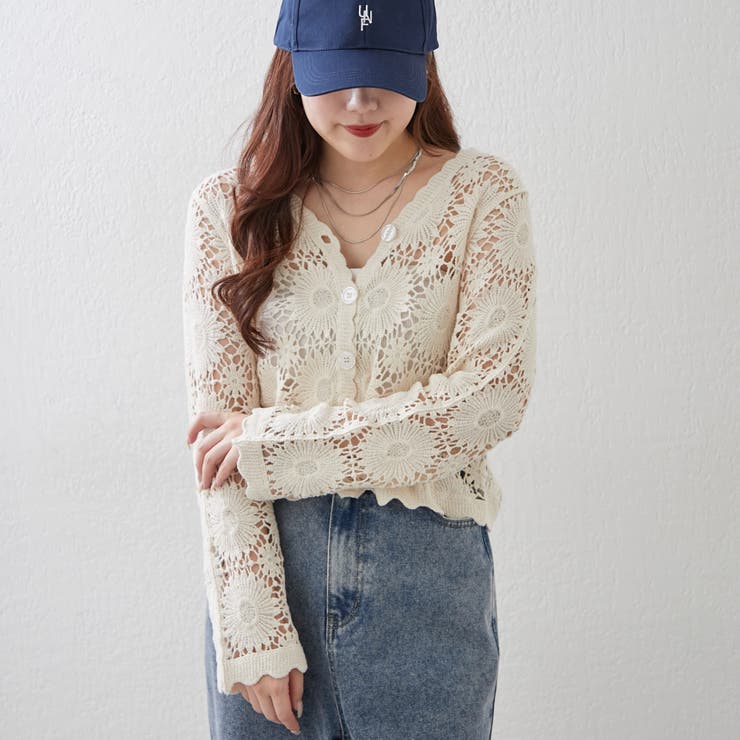 かぎ針Vカーディガン | RMAF　NICE CLAUP / OLIVE des OLIVE | 詳細画像4 