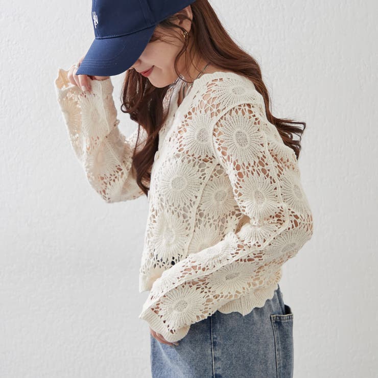 かぎ針Vカーディガン | RMAF　NICE CLAUP / OLIVE des OLIVE | 詳細画像6 