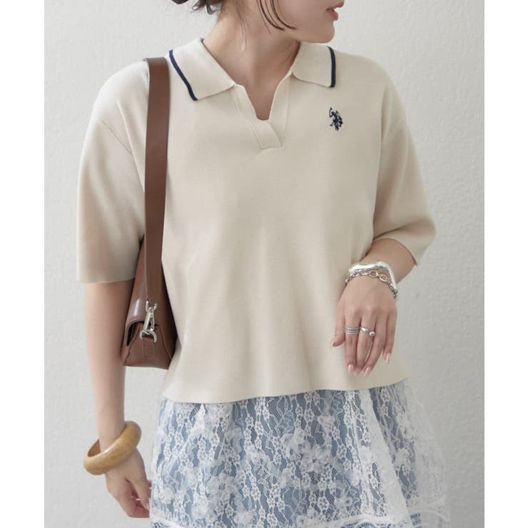 【U.S. POLO ASSN. ×RMAF】スキッパーポロ | RMAF　NICE CLAUP / OLIVE des OLIVE | 詳細画像7 