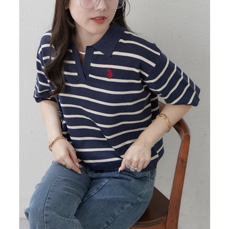 【U.S. POLO ASSN. ×RMAF】スキッパーポロ | RMAF　NICE CLAUP / OLIVE des OLIVE | 詳細画像12 