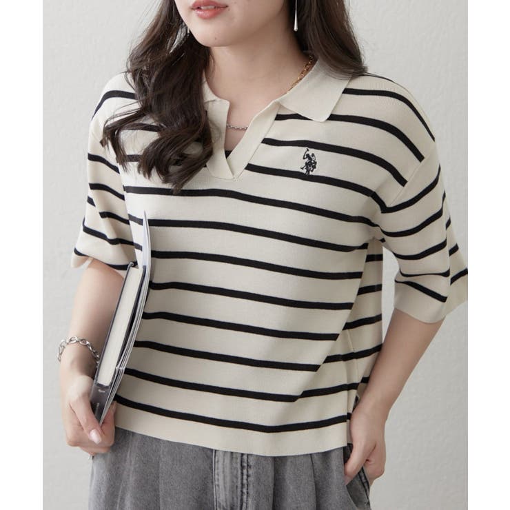 ホワイト系 | 【U.S. POLO ASSN. ×RMAF】スキッパーポロ | RMAF　NICE CLAUP / OLIVE des OLIVE