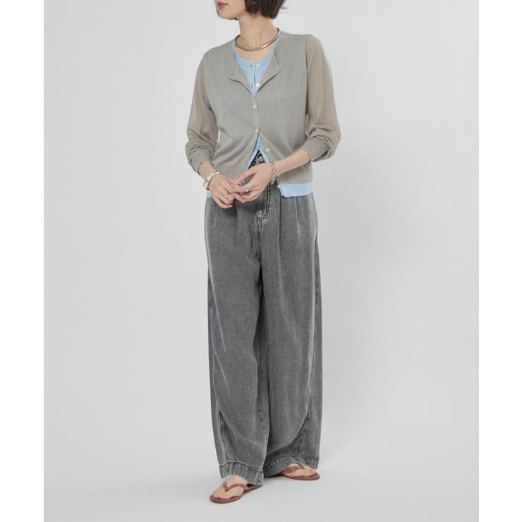 シアーレイヤード配色カーディガン | RMAF　NICE CLAUP / OLIVE des OLIVE | 詳細画像11 