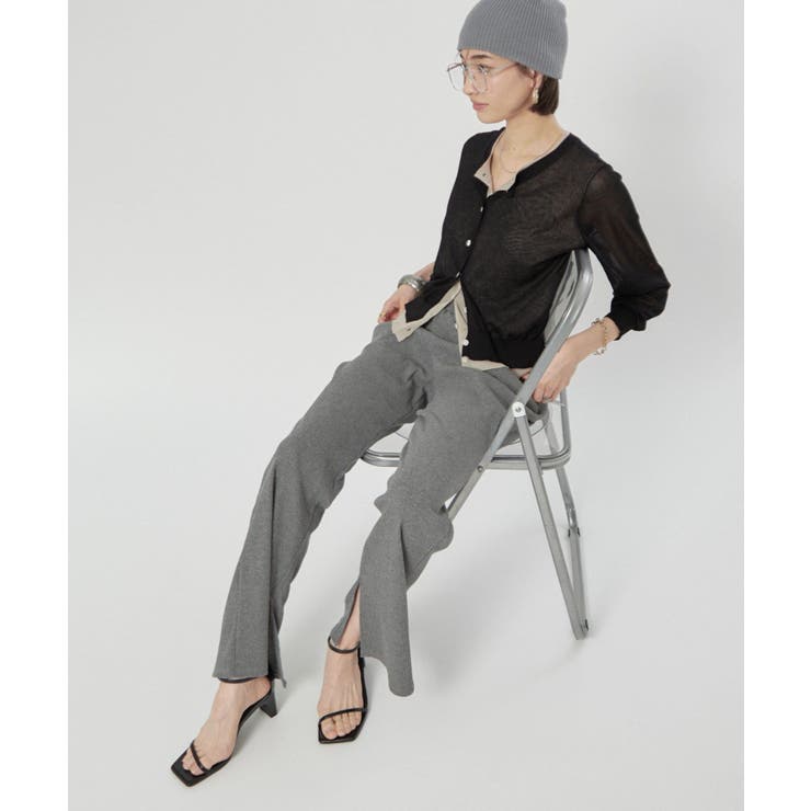 シアーレイヤード配色カーディガン | RMAF　NICE CLAUP / OLIVE des OLIVE | 詳細画像17 