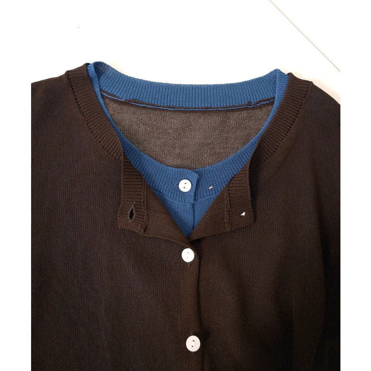 シアーレイヤード配色カーディガン | RMAF　NICE CLAUP / OLIVE des OLIVE | 詳細画像33 