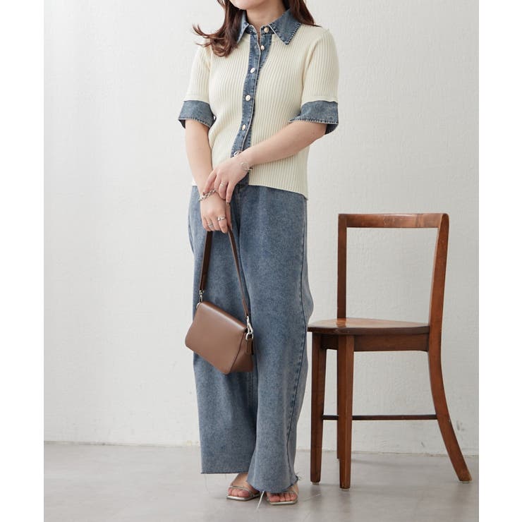 デニム切替カーディガン | RMAF　NICE CLAUP / OLIVE des OLIVE | 詳細画像7 