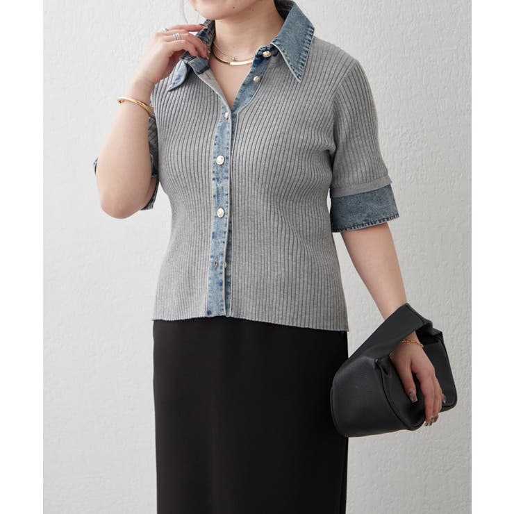 デニム切替カーディガン | RMAF　NICE CLAUP / OLIVE des OLIVE | 詳細画像9 