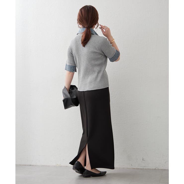 デニム切替カーディガン | RMAF　NICE CLAUP / OLIVE des OLIVE | 詳細画像14 