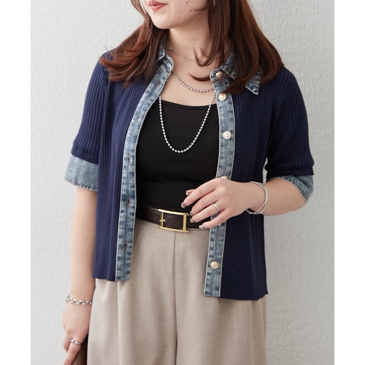 デニム切替カーディガン | RMAF　NICE CLAUP / OLIVE des OLIVE | 詳細画像16 