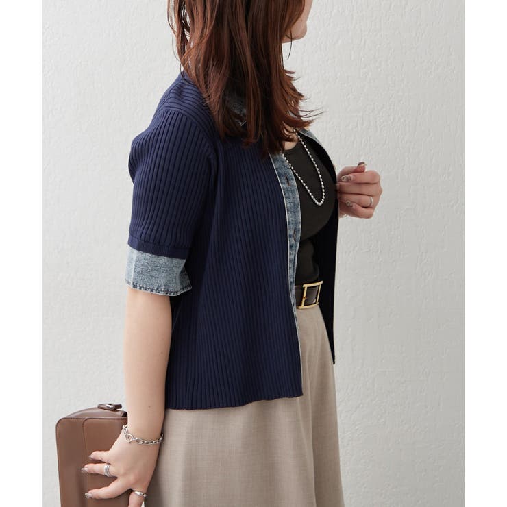 デニム切替カーディガン | RMAF　NICE CLAUP / OLIVE des OLIVE | 詳細画像20 