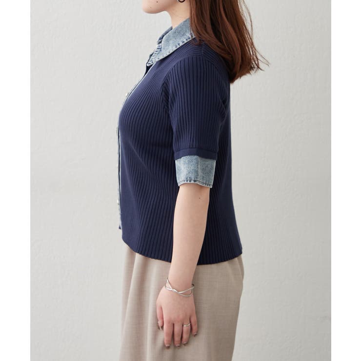 デニム切替カーディガン | RMAF　NICE CLAUP / OLIVE des OLIVE | 詳細画像28 