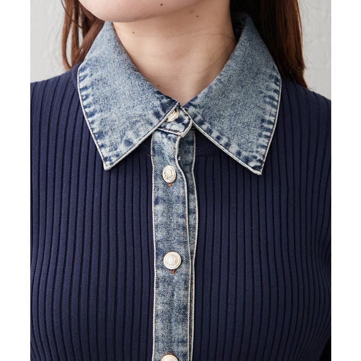 デニム切替カーディガン | RMAF　NICE CLAUP / OLIVE des OLIVE | 詳細画像31 