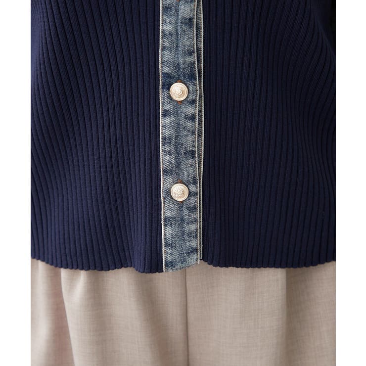 デニム切替カーディガン | RMAF　NICE CLAUP / OLIVE des OLIVE | 詳細画像32 