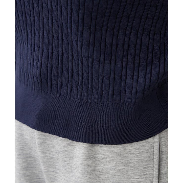 デニム切替ハーフジップ半袖ニット | RMAF　NICE CLAUP / OLIVE des OLIVE | 詳細画像29 