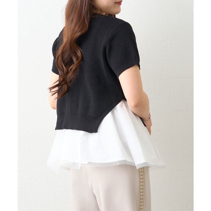 【セットアイテム】M/Lサイズ展開 半袖プルオーバー+ペプラムキャミ | NICE CLAUP / OLIVE des OLIVE　OUTLET | 詳細画像5 