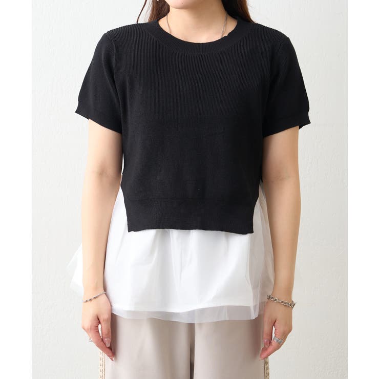 【セットアイテム】M/Lサイズ展開 半袖プルオーバー+ペプラムキャミ | NICE CLAUP / OLIVE des OLIVE　OUTLET | 詳細画像19 