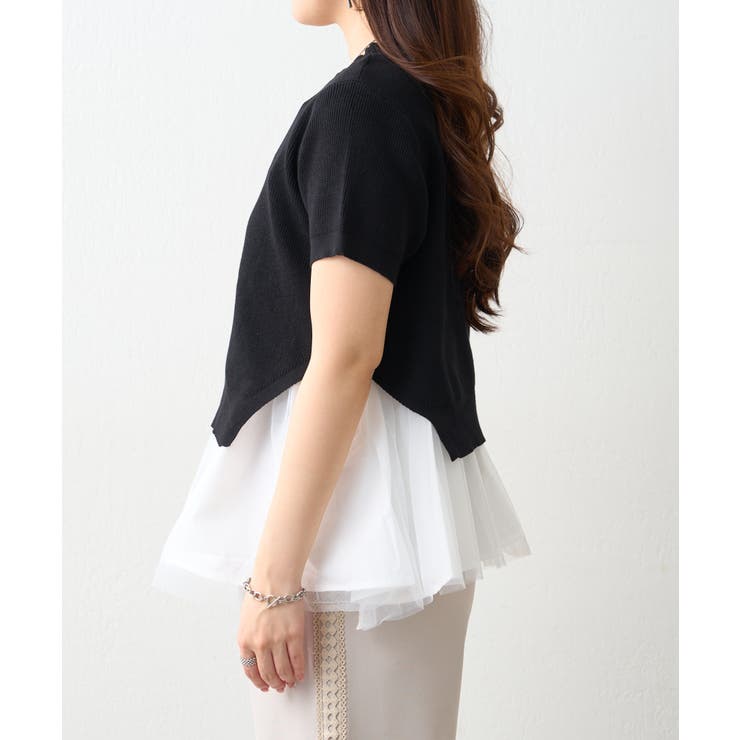 【セットアイテム】M/Lサイズ展開 半袖プルオーバー+ペプラムキャミ | NICE CLAUP / OLIVE des OLIVE　OUTLET | 詳細画像20 