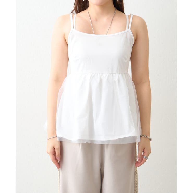 【セットアイテム】M/Lサイズ展開 半袖プルオーバー+ペプラムキャミ | NICE CLAUP / OLIVE des OLIVE　OUTLET | 詳細画像25 