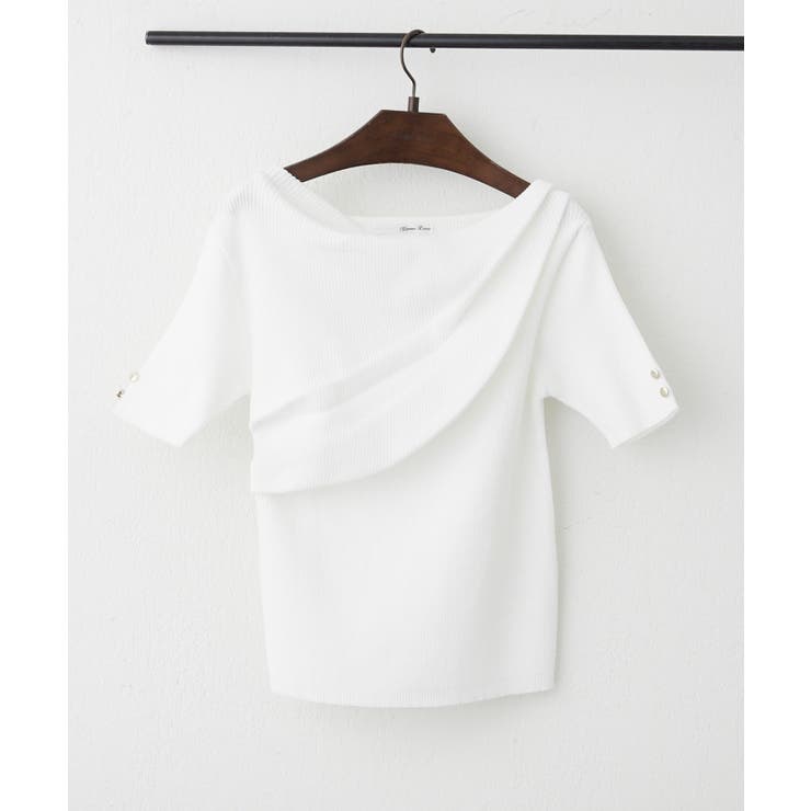 オフ | 【Web限定】冷感ウォッシャブルドレープ半袖ニット | NICE CLAUP / OLIVE des OLIVE　OUTLET