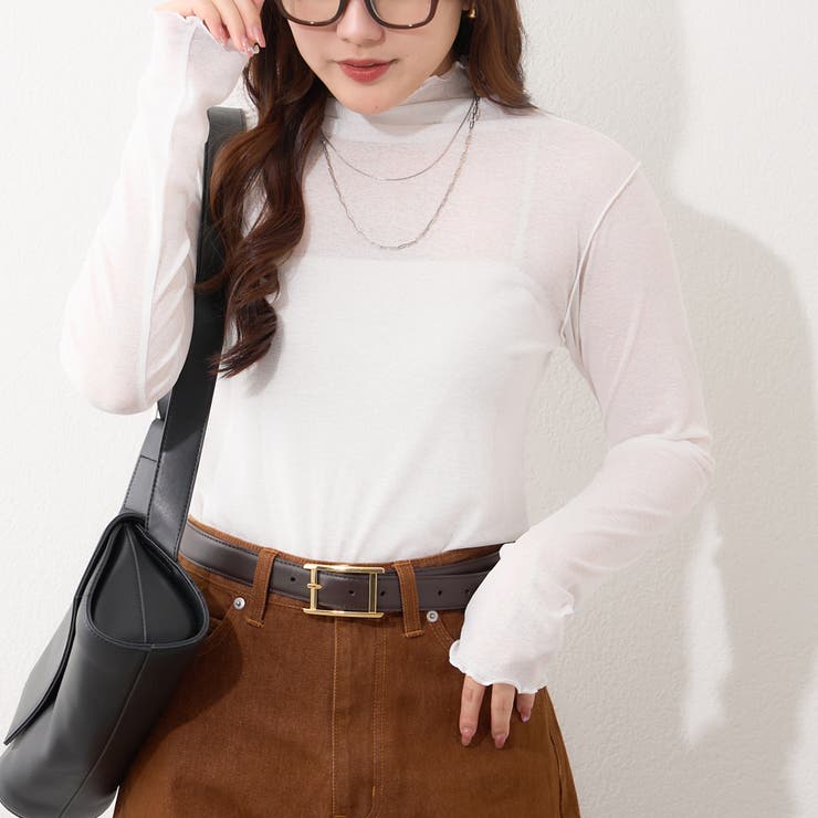 【4色展開】シアーネットボトルネックプルオーバー | RMAF　NICE CLAUP / OLIVE des OLIVE | 詳細画像8 