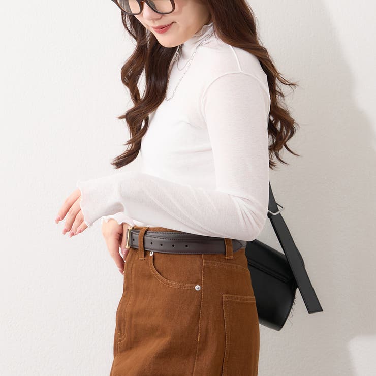 【4色展開】シアーネットボトルネックプルオーバー | RMAF　NICE CLAUP / OLIVE des OLIVE | 詳細画像10 