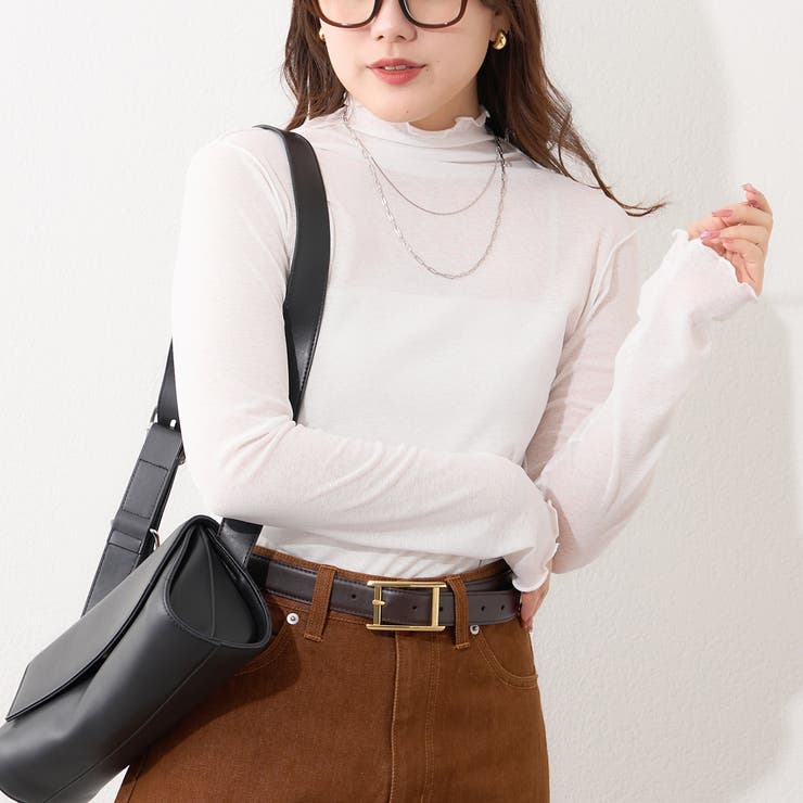 【4色展開】シアーネットボトルネックプルオーバー | RMAF　NICE CLAUP / OLIVE des OLIVE | 詳細画像12 