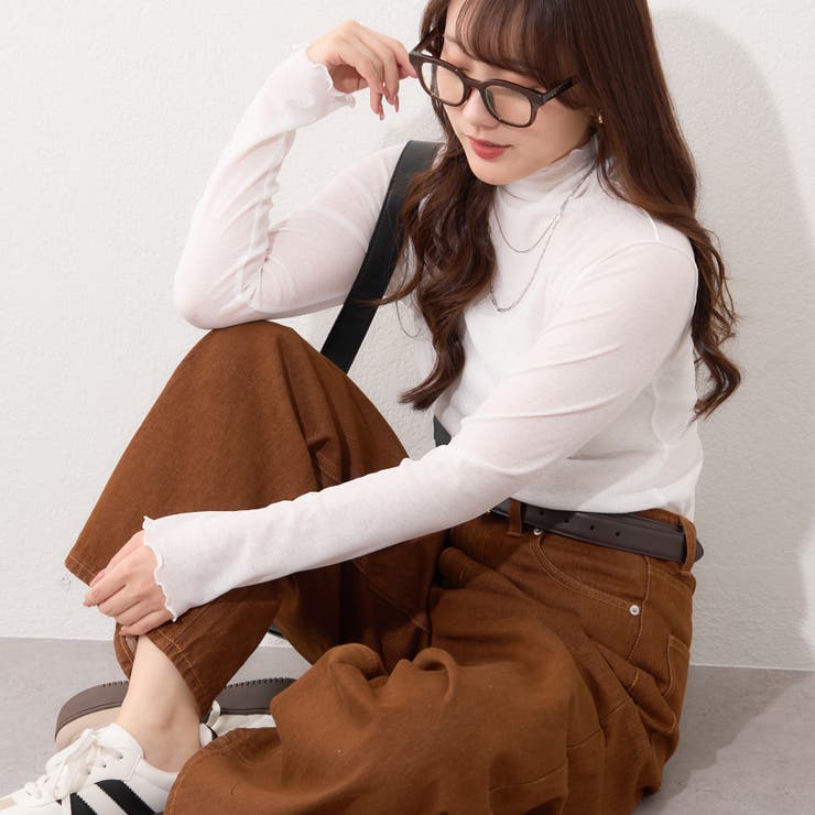 オフ | 【4色展開】シアーネットボトルネックプルオーバー | RMAF　NICE CLAUP / OLIVE des OLIVE