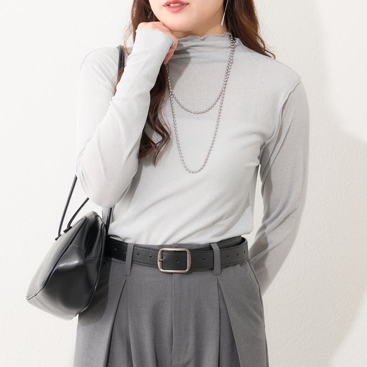 【4色展開】シアーネットボトルネックプルオーバー | RMAF　NICE CLAUP / OLIVE des OLIVE | 詳細画像19 