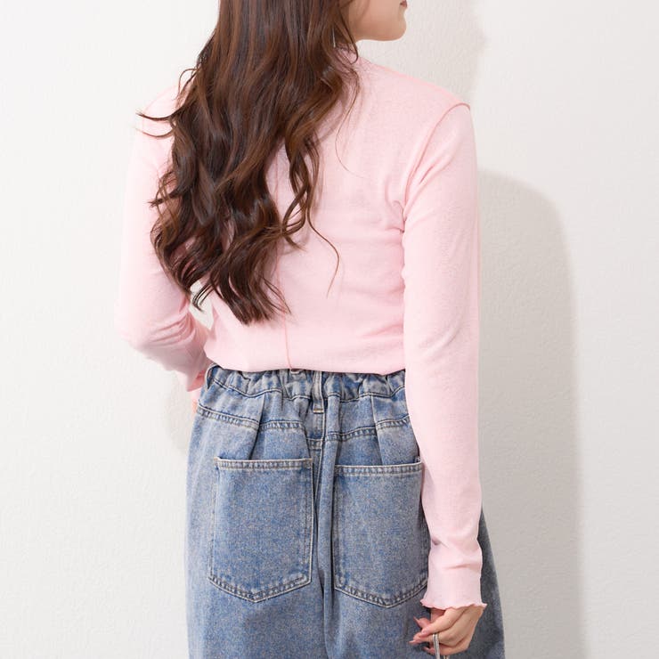 【4色展開】シアーネットボトルネックプルオーバー | RMAF　NICE CLAUP / OLIVE des OLIVE | 詳細画像6 