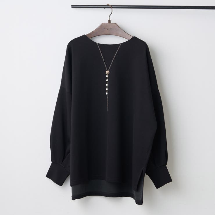 ブラック | ネックレス刺繍2WAYプルオーバー | RMAF　NICE CLAUP / OLIVE des OLIVE