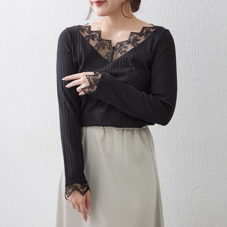 テレコVレース長袖プルオーバー | RMAF　NICE CLAUP / OLIVE des OLIVE | 詳細画像9 