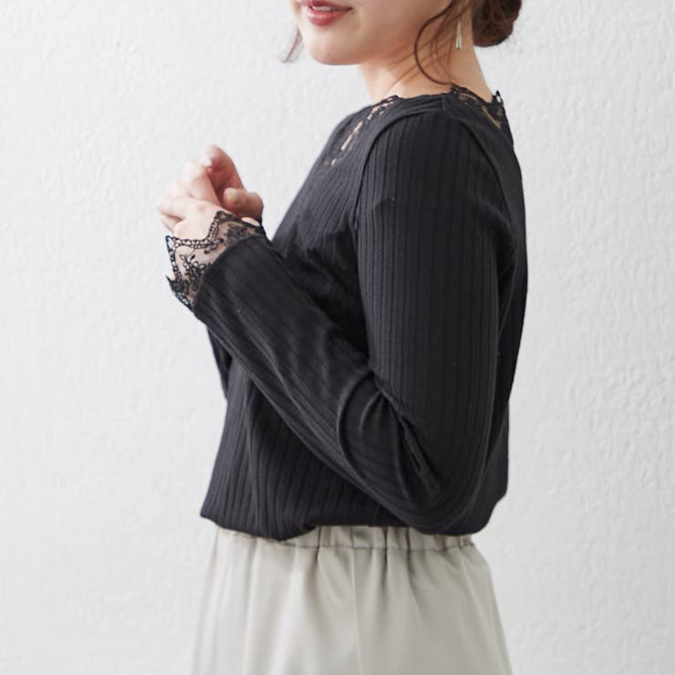 テレコVレース長袖プルオーバー | RMAF　NICE CLAUP / OLIVE des OLIVE | 詳細画像12 