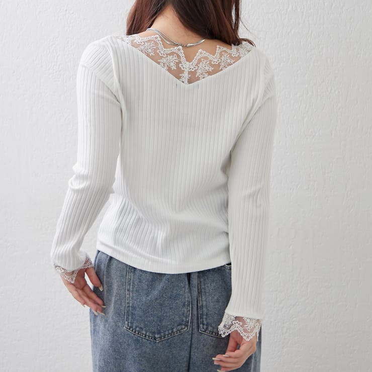 テレコVレース長袖プルオーバー | RMAF　NICE CLAUP / OLIVE des OLIVE | 詳細画像4 