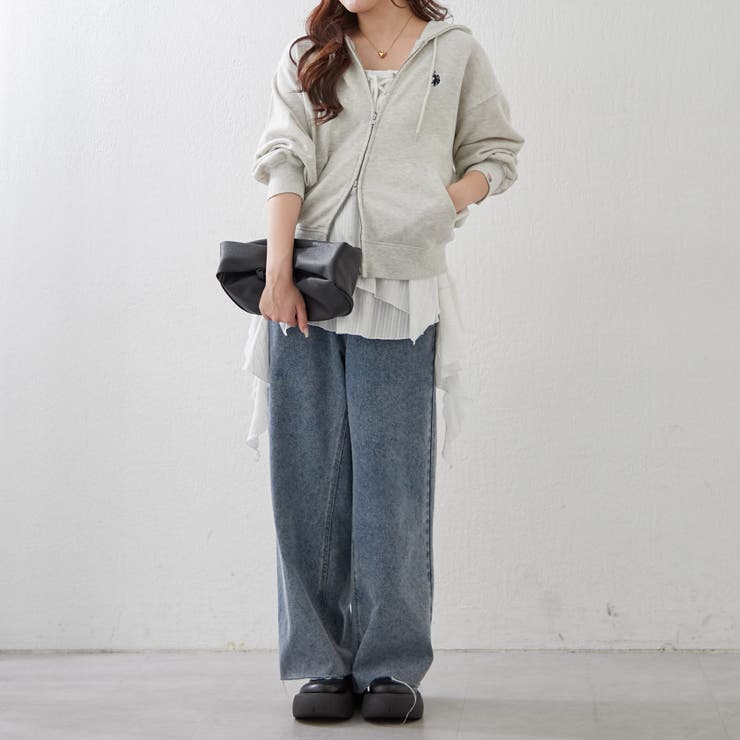 【U.S. POLO ASSN. ×RMAF】ダブルジップパーカー | RMAF　NICE CLAUP / OLIVE des OLIVE | 詳細画像9 