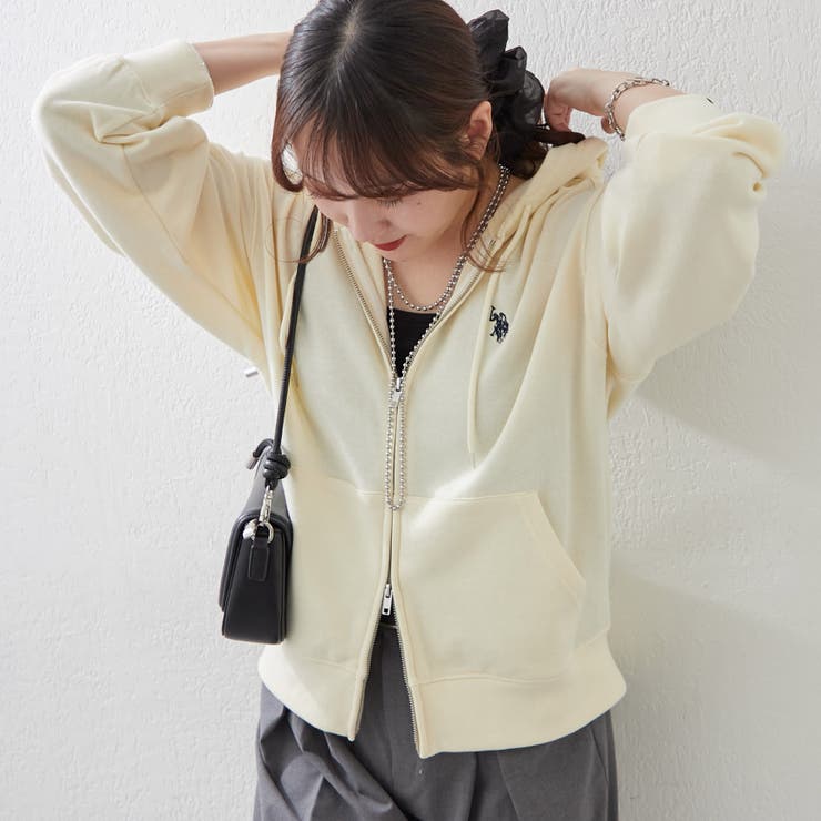 【U.S. POLO ASSN. ×RMAF】ダブルジップパーカー | RMAF　NICE CLAUP / OLIVE des OLIVE | 詳細画像13 