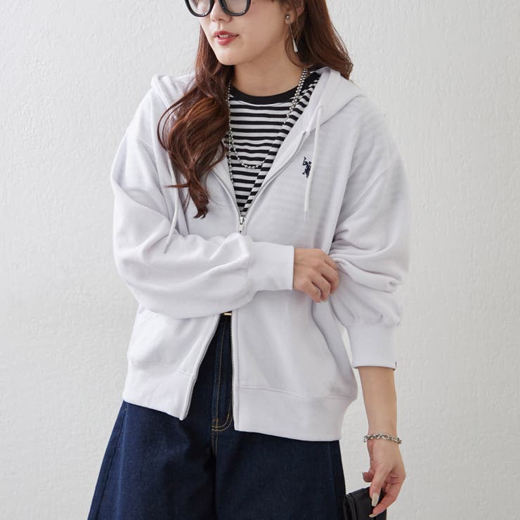 【U.S. POLO ASSN. ×RMAF】ダブルジップパーカー | RMAF　NICE CLAUP / OLIVE des OLIVE | 詳細画像26 